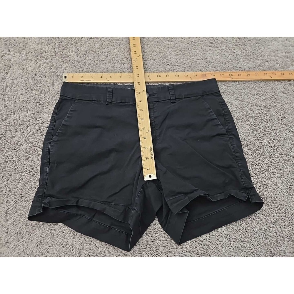 Old Navy Everyday Shorts Womens 8 Black Inseam: 4.5" MidRise Chino Preppy Casual - Picture 3 of 7